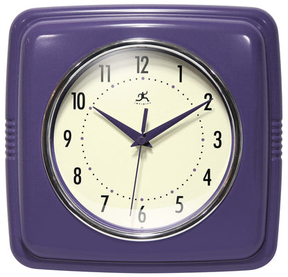Infinity Instruments Retro Wall Clock for Living Room – Silent