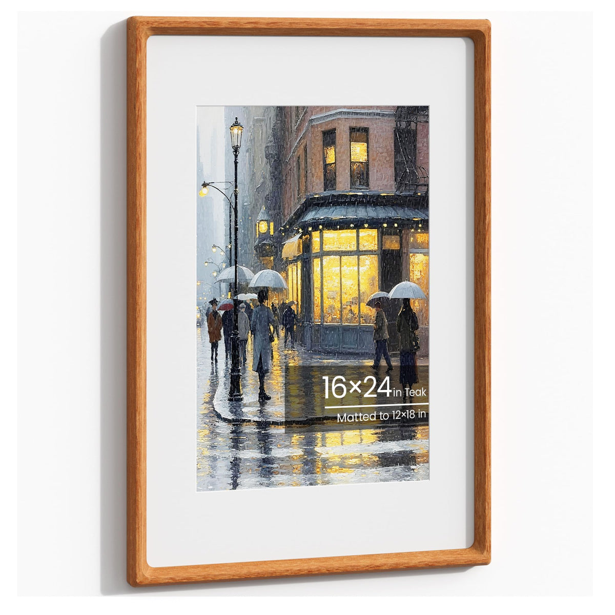 11x14 Picture Frame, Walnut Wooden Picture Frames for Wall Matted 8x10