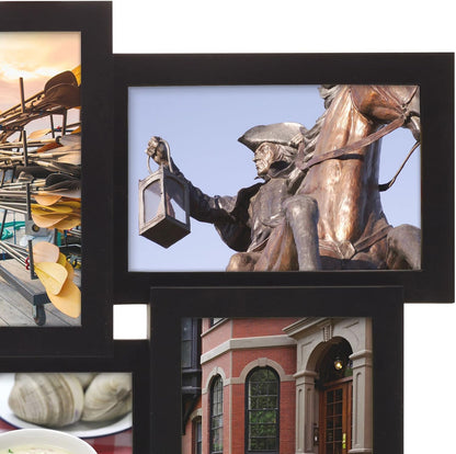 MELANNCO Collage Picture Frame 18x23 Inch Black - Holds 12 Photos in 4x6 and 6x4 Formats - Wall Display for Home Decor, Horizontal or Vertical Hanging