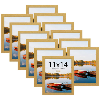 Picrit 8x10 Picture Frame Set of 12, Modern Gallery Wall Frames, Black