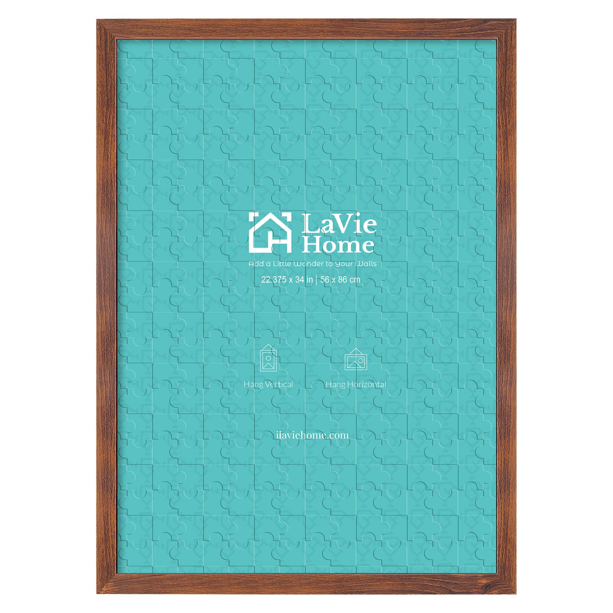 LaVie Home 14x18 Picture Frame Black Poster Frame,Display Pictures 12x16 with Mat or 14x18 Without Mat, Stable and Sturdy Frame and Polished Plexiglass, Horizontal and Vertical Format of The Walls