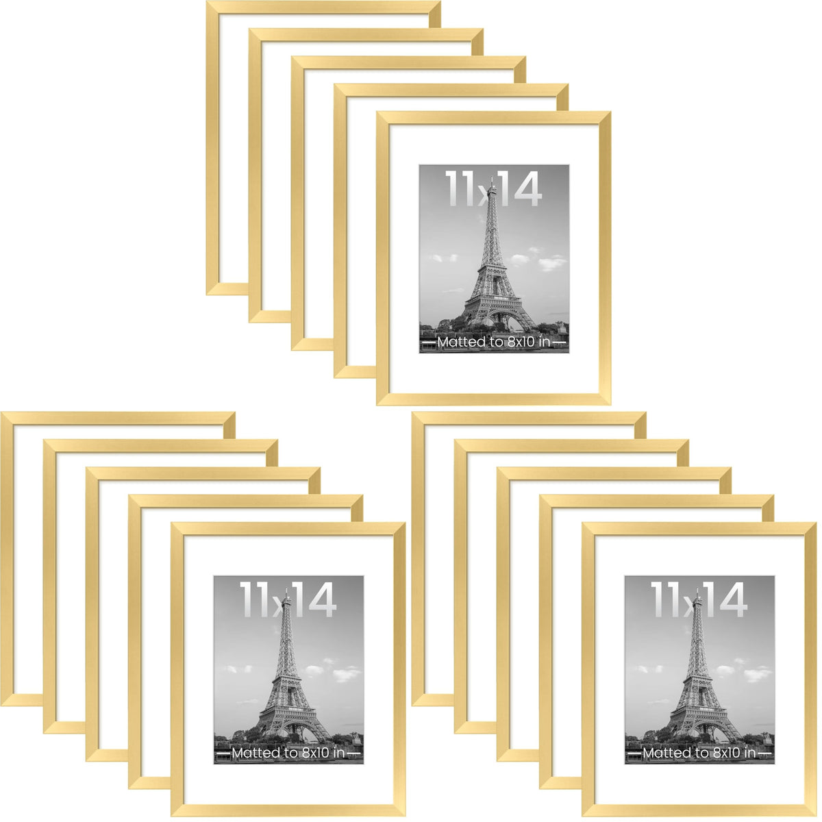 upsimples 8x10 Picture Frames, Gallery Wall Frames Set of 5, Black