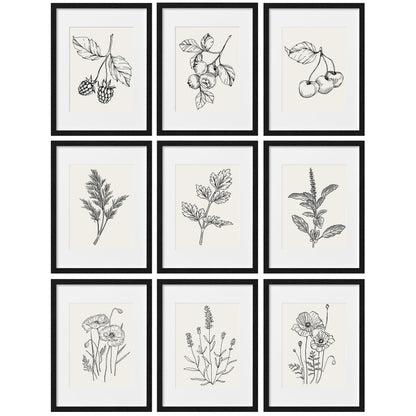 eletecpro Picture Frames Set of 9, 12x12 in, Acrylic Cover, Black