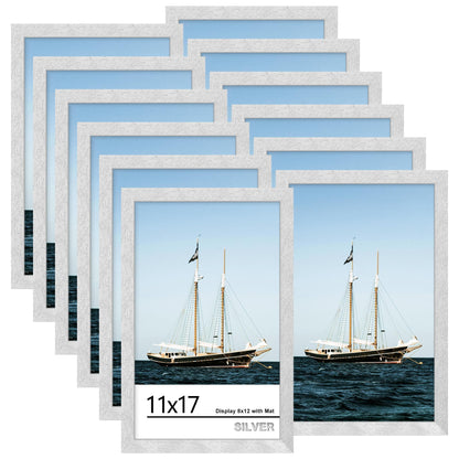 Picrit 8x10 Picture Frame Set of 12, Modern Gallery Wall Frames, Black