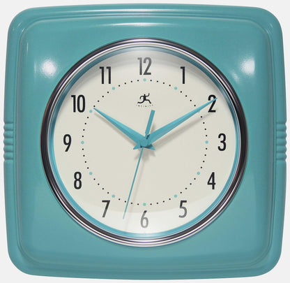 Infinity Instruments Retro Wall Clock for Living Room – Silent