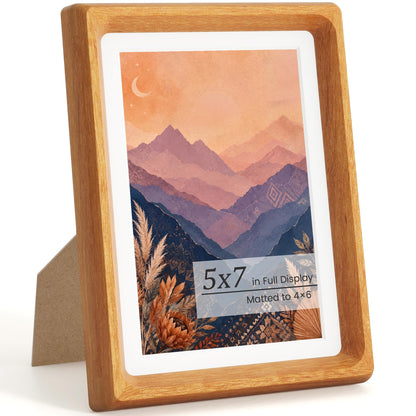 Picture Frames, Solid Walnut Wooden Frame,Round Corner Hand Craft Photo Frame, 11x14 Matted to 8x10, 11 by 14 Document Diploma Frame with HD Real Glass,Wall or Tabletop Display