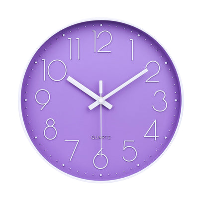 jomparis Wall Clock 12 Inch Non-Ticking Silent Battery Operated Round Wall Clock Modern Elegant Simple Style Clock for Home Office Kitchen Bedroom Living Room