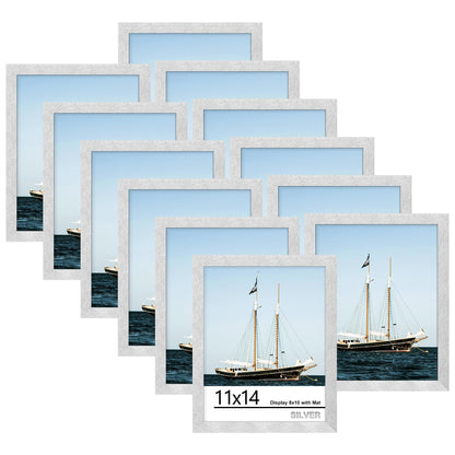 Picrit 8x10 Picture Frame Set of 12, Modern Gallery Wall Frames, Black