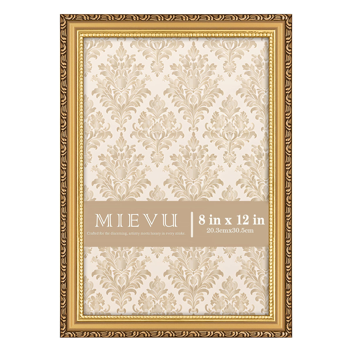 8x10 Picture Frame Gold, Ornate Vintage Photo Frame, Wall or Tabletop