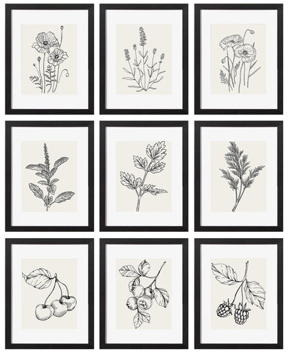 eletecpro Picture Frames Set of 9, 12x12 in, Acrylic Cover, Black