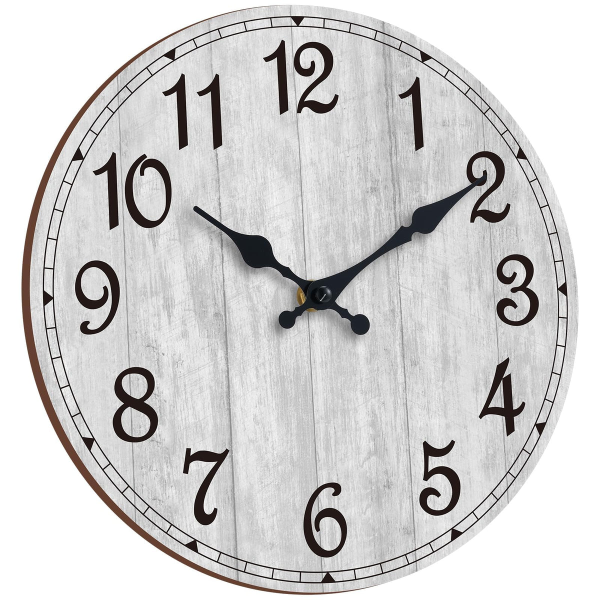 8 Inch Wall Clock, Silent Battery Operated Analog Clock, Blue