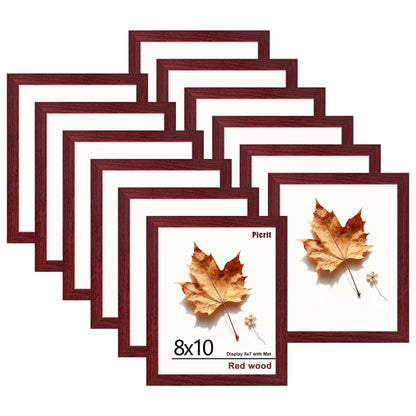 Picrit 8x10 Picture Frame Set of 12, Modern Gallery Wall Frames, Black