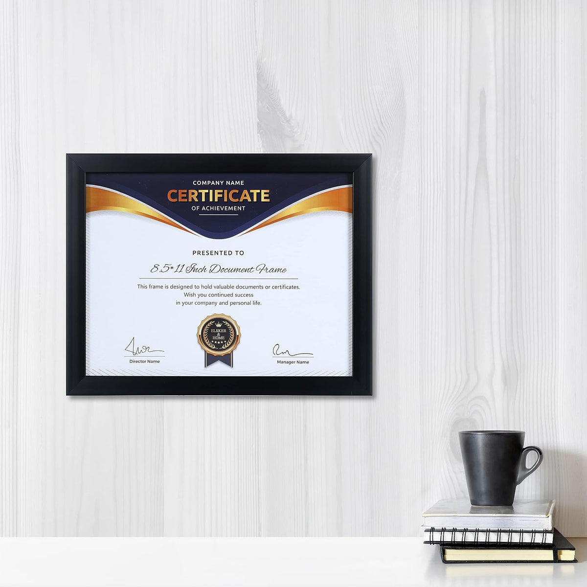 ELSKER&HOME 8.5x11 Picture Frame Certificate Document Frame 6 Pack Glass