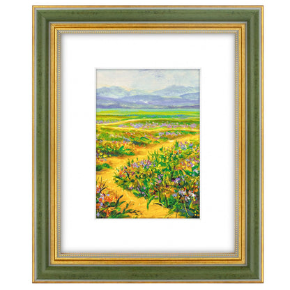 Golden State Art,11x14 Ornate Picture Frame Holds 8x10 Photo,Green Gold