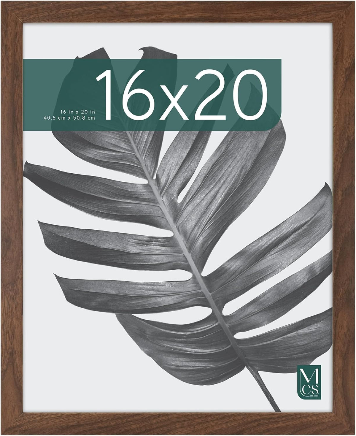 MCS Studio Gallery Poster Frame, 16x20, Walnut Woodgrain