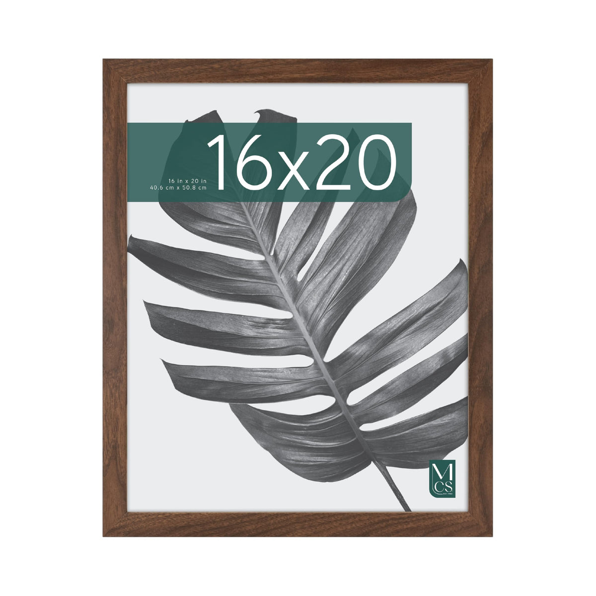 MCS Studio Gallery Poster Frame, 16x20, Walnut Woodgrain