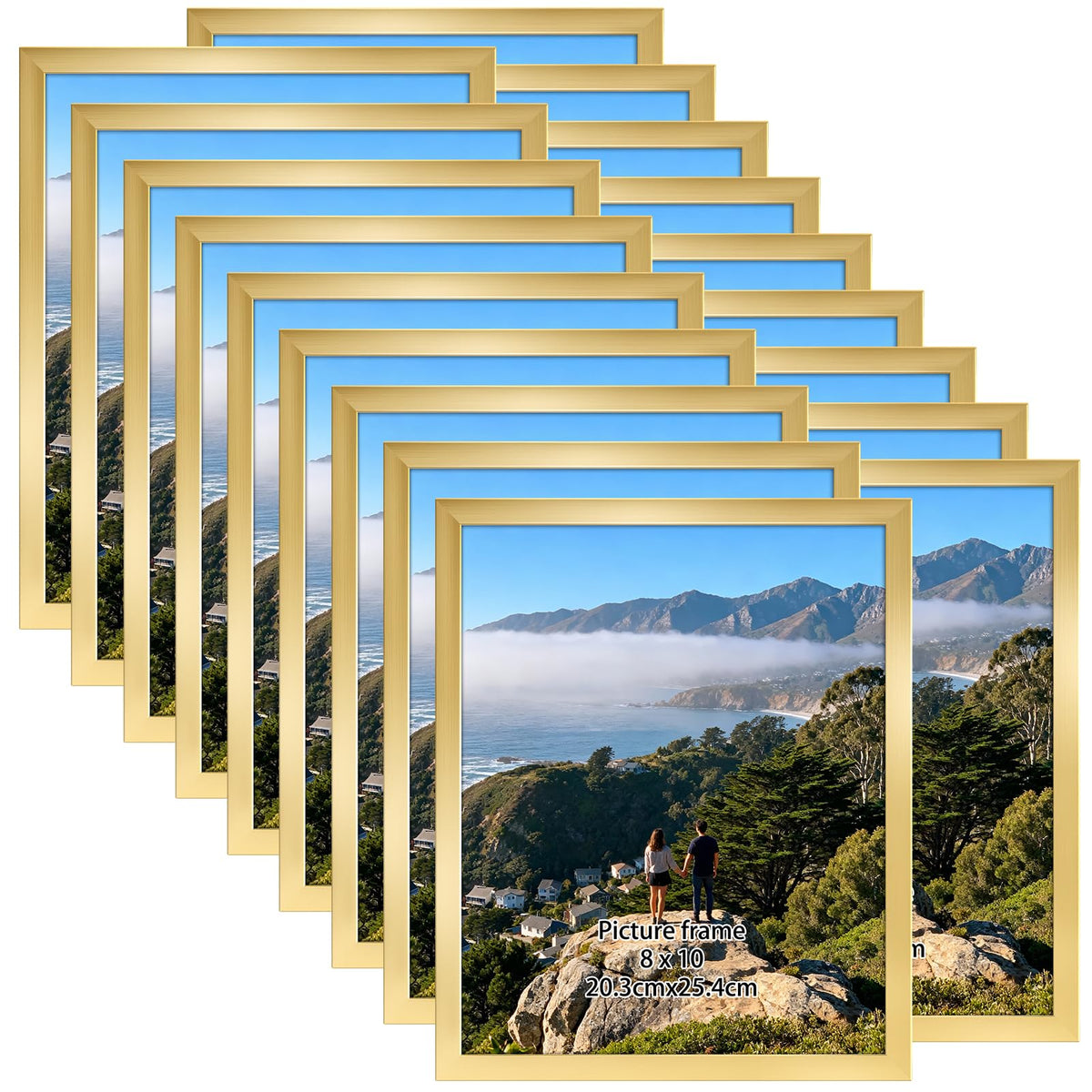 Giftgarden 5x7 Picture Frame Set of 18, Lightweight 5 by 7 Frames Bulk for Gallery Wall Photo Hanging and Tabletop Display, Black