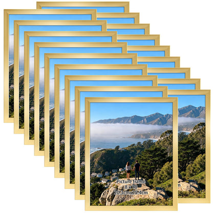 Giftgarden 5x7 Picture Frame Set of 18, Lightweight 5 by 7 Frames Bulk for Gallery Wall Photo Hanging and Tabletop Display, Black