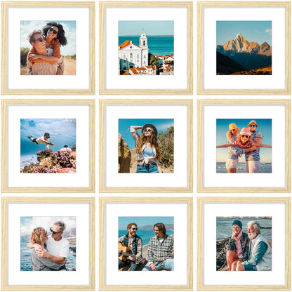 Vittanly 8x10 Picture Frames Set of 9 for Wall or Tabletop Display, Black