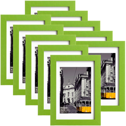 eletecpro 8x10 Picture Frames, Acrylic Cover, Black, Set of 10