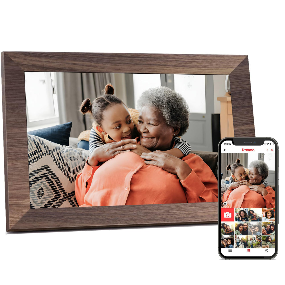 Frameo Digital Picture Frame, 10.1'' Frameo Digital Photo Frame WiFi, 32GB