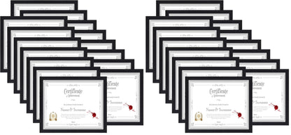 HORLIMER 8x10 Picture Frame Set of 15, Black Picture Frames Display 8 by 10 Photo for Wall or Tabletop