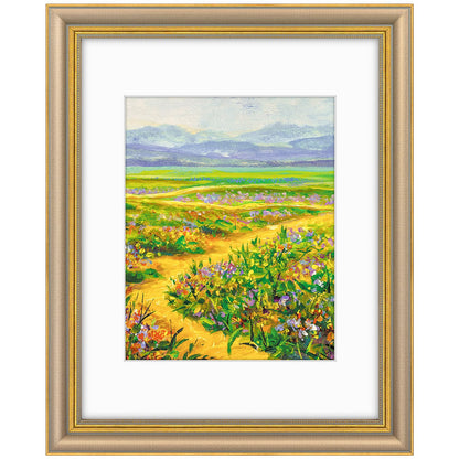 Golden State Art,8x10 Ornate Picture Frame Holds 5x7 Photo,Green Gold