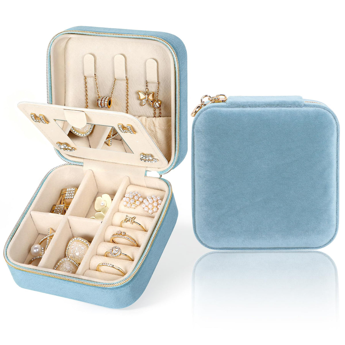 MFXIP Travel Jewelry Case Small Jewelry Box Jewelry Organizer Storage Case