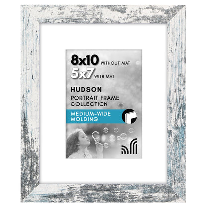 Americanflat 22x28 Poster Frame - Matted to 18x24 - Engineered Wood - Black
