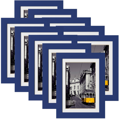 eletecpro 8x10 Picture Frames, Acrylic Cover, Black, Set of 10