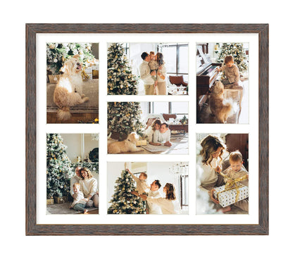 Golden State Art 9-Openings 4x6 Wood Collage Picture Frame Black