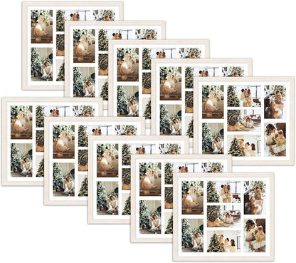 Golden State Art 9-Openings 4x6 Wood Collage Picture Frame Black