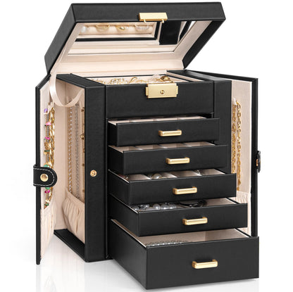 AKOZLIN 4-Tier Jewelry Box 3 Drawers Jewelry Storage Organizer for Women
