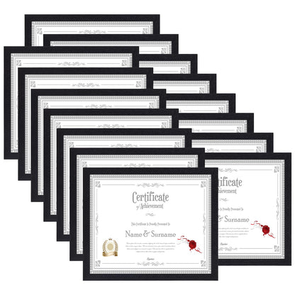 HORLIMER 8x10 Picture Frame Set of 15, Black Picture Frames Display 8 by 10 Photo for Wall or Tabletop