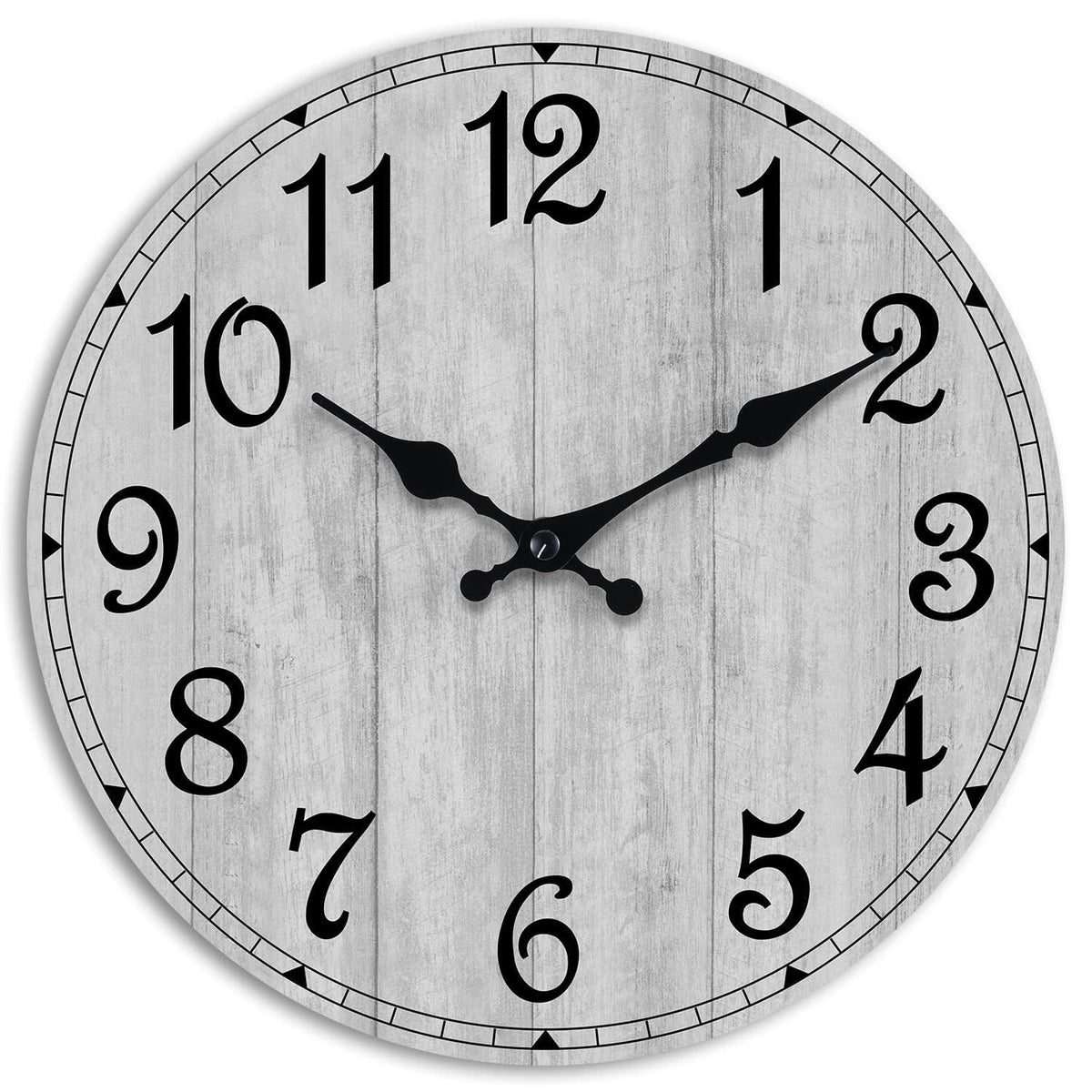 8 Inch Wall Clock, Silent Battery Operated Analog Clock, Blue