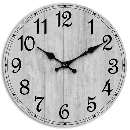 8 Inch Wall Clock, Silent Battery Operated Analog Clock, Blue