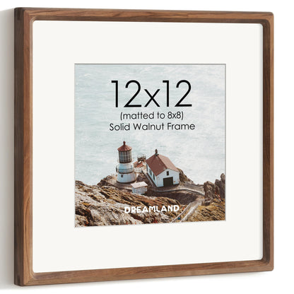 Dreamland 8x10 Picture Frame, USA-Sourced Oak Wood Photo Frames with HD Tempered Glass, 8 x 10 Wooden Frame Matted to 5 x 7, 8x10 Frames Handcrafted Rounded Corner for Tabletop or Wall Display