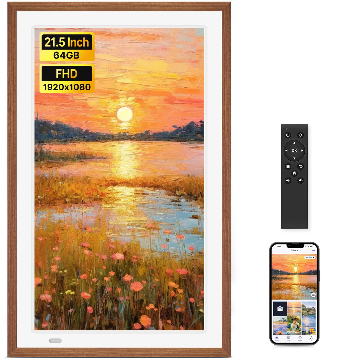 Uhale Digital Picture Frame 10.1" WiFi Electronic Photo Frames 32GB Storage