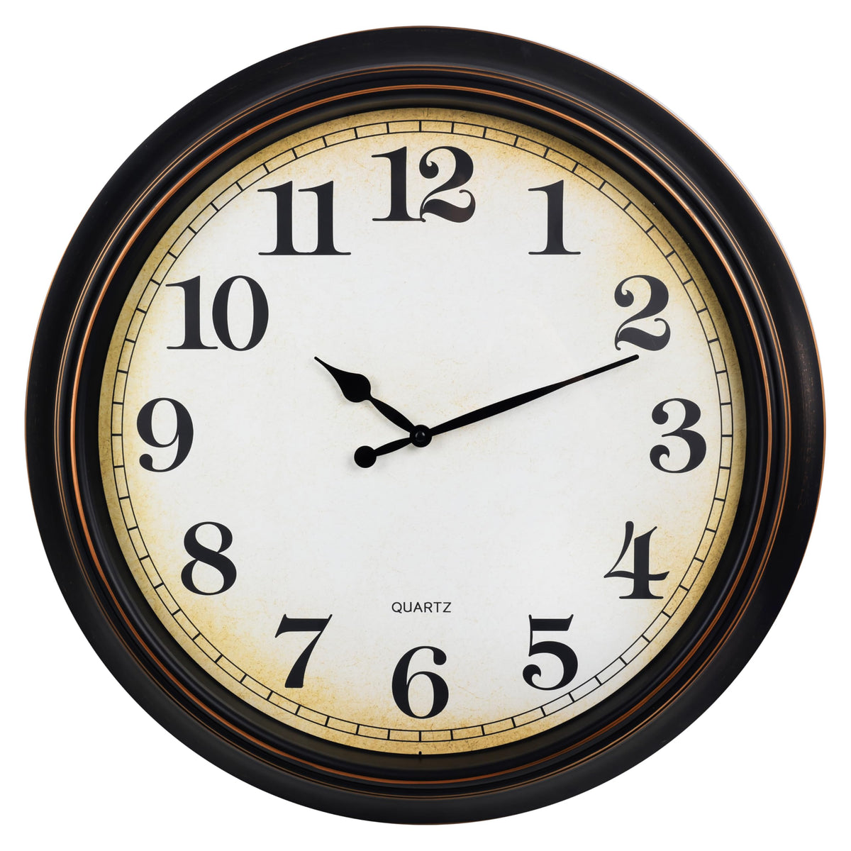 Yoiolclc Wall Clock Battery Operated Silent Non-Ticking Vintage Wall Clocks for Kitchen, School, Living Room (12Inch, Bronze)