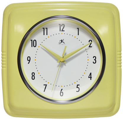 Infinity Instruments Retro Wall Clock for Living Room – Silent