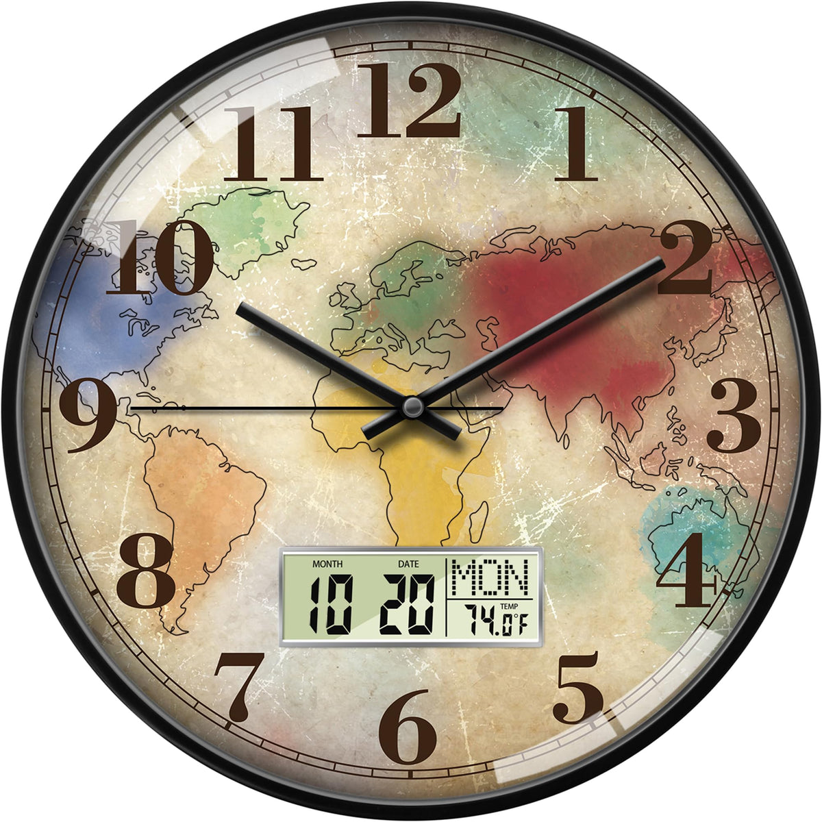 Wilderness Sunset Wall Clock, 12 Inch Analog and Digital Wall Clock