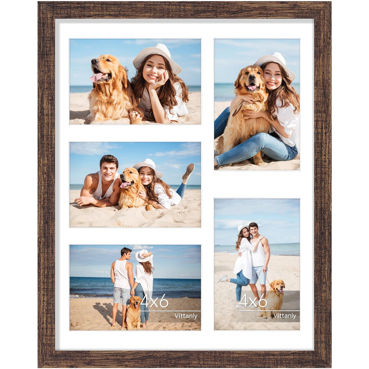 Vittanly 11x14 Collage Picture Frame for Wall Mounting, Black