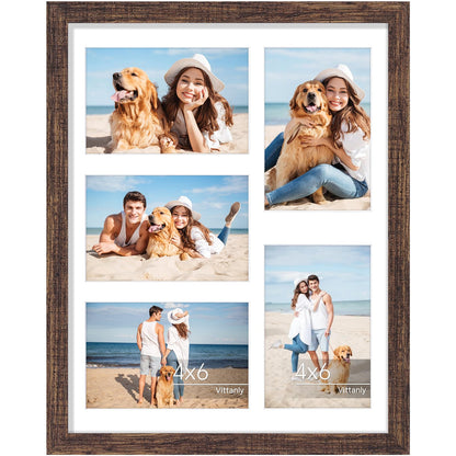 Vittanly 11x14 Collage Picture Frame for Wall Mounting, Black