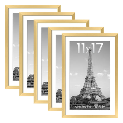 upsimples 8x10 Picture Frames, Gallery Wall Frames Set of 5, Black