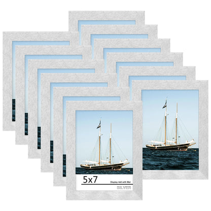 Picrit 8x10 Picture Frame Set of 12, Modern Gallery Wall Frames, Black