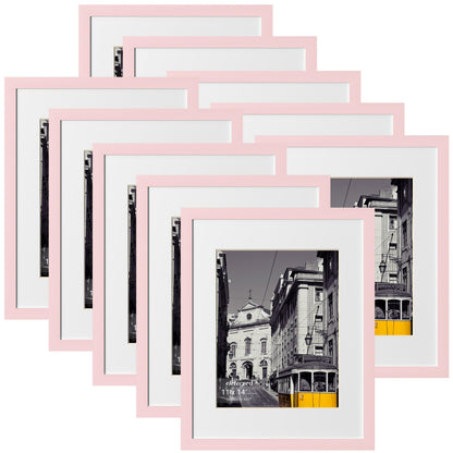 eletecpro 8x10 Picture Frames, Acrylic Cover, Black, Set of 10