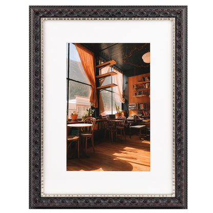 Golden State Art 11x14 Bronze Photo Frame White Mat for 8x10 Real Glass