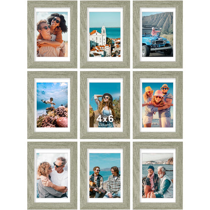 Vittanly 8x10 Picture Frames Set of 9 for Wall or Tabletop Display, Black