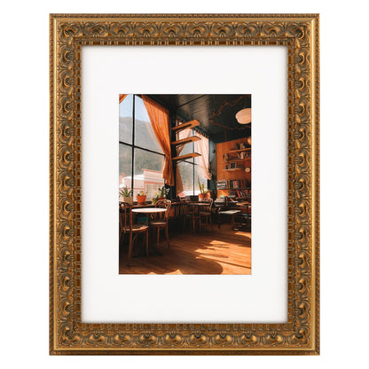 Golden State Art 11x14 Bronze Photo Frame White Mat for 8x10 Real Glass