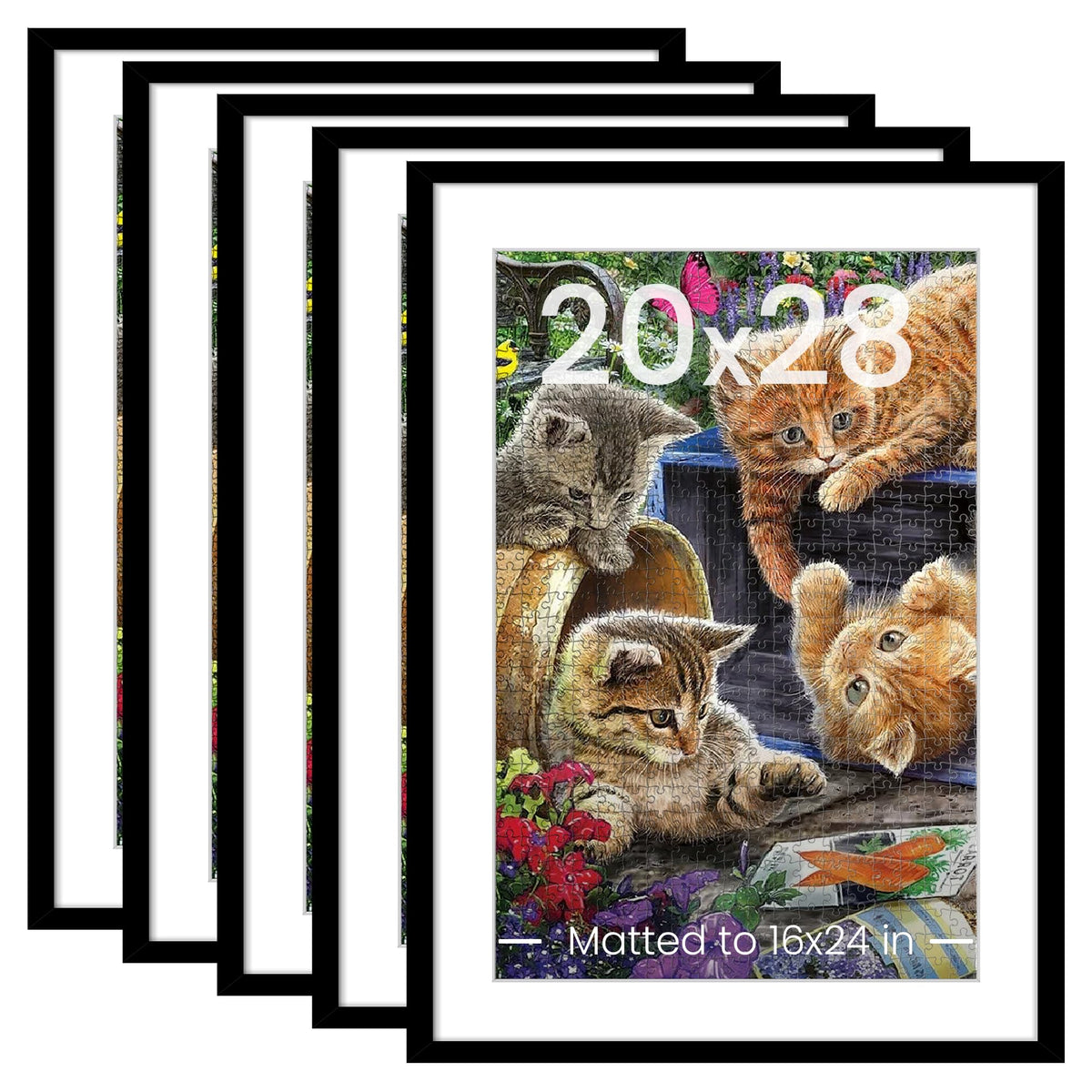 upsimples 8x10 Picture Frames, Gallery Wall Frames Set of 5, Black